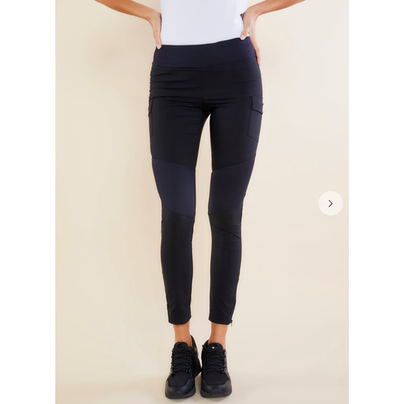 Anatomie The Andrea Contrast-Panel Legging Black S - Picture 1 of 10